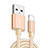 Cavo da USB a Cavetto Ricarica Carica L08 per Apple iPad Mini 2 Oro