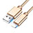 Cavo da USB a Cavetto Ricarica Carica L08 per Apple iPad Mini Oro