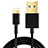 Cavo da USB a Cavetto Ricarica Carica L12 per Apple iPad New Air (2019) 10.5 Nero