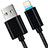 Cavo da USB a Cavetto Ricarica Carica L13 per Apple iPad 10.2 (2020) Nero