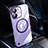 Cover Crystal Trasparente Rigida Cover con Mag-Safe Magnetic QC1 per Apple iPhone 12 Viola