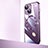 Cover Crystal Trasparente Rigida Cover con Mag-Safe Magnetic QC2 per Apple iPhone 15 Viola