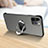 Cover Crystal Trasparente Rigida Cover con Magnetico Anello Supporto per Apple iPhone 13 Pro