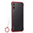 Cover Crystal Trasparente Rigida Cover H01 per Huawei Enjoy 10e Rosso