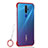 Cover Crystal Trasparente Rigida Cover H01 per Oppo A11X Rosso