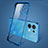 Cover Crystal Trasparente Rigida Cover H01 per Oppo Reno9 Pro 5G Blu