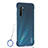 Cover Crystal Trasparente Rigida Cover H01 per Realme XT Blu