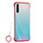 Cover Crystal Trasparente Rigida Cover H02 per Oppo A91 Rosso