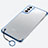 Cover Crystal Trasparente Rigida Cover H02 per Samsung Galaxy S21 FE 5G Blu