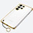 Cover Crystal Trasparente Rigida Cover H02 per Samsung Galaxy S21 Ultra 5G Oro