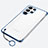 Cover Crystal Trasparente Rigida Cover H02 per Samsung Galaxy S22 Ultra 5G Blu