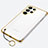 Cover Crystal Trasparente Rigida Cover H02 per Samsung Galaxy S22 Ultra 5G Oro