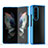 Cover Crystal Trasparente Rigida Cover H03 per Samsung Galaxy Z Fold3 5G Blu