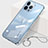 Cover Crystal Trasparente Rigida Cover H09 per Apple iPhone 13 Pro Max Blu