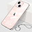 Cover Crystal Trasparente Rigida Cover H09 per Apple iPhone 15 Oro Rosa