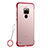 Cover Crystal Trasparente Rigida Cover S01 per Huawei Mate 20 X 5G Rosso