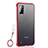 Cover Crystal Trasparente Rigida Cover S04 per Huawei Honor V30 5G Rosso