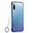 Cover Crystal Trasparente Rigida Cover S04 per Huawei P30 Blu