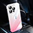 Cover Crystal Trasparente Rigida Cover Sfumato QC2 per Apple iPhone 13 Pro Max Rosa