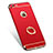 Cover Lusso Metallo Laterale e Plastica con Anello Supporto A01 per Apple iPhone 6 Rosso