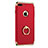 Cover Lusso Metallo Laterale e Plastica con Anello Supporto per Apple iPhone 7 Plus Rosso