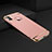 Cover Lusso Metallo Laterale e Plastica per Apple iPhone X Oro Rosa