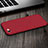 Cover Plastica Rigida Opaca con Anello Supporto per Apple iPhone 7 Rosso