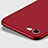 Cover Plastica Rigida Opaca con Anello Supporto per Apple iPhone 7 Rosso