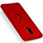 Cover Plastica Rigida Opaca con Anello Supporto per Nokia 6 Rosso