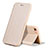 Cover Portafoglio In Pelle con Supporto L01 per Apple iPhone 8 Oro