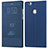 Cover Portafoglio In Pelle con Supporto L01 per Huawei Honor Note 8 Blu