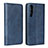 Cover Portafoglio In Pelle con Supporto L01 per Huawei P30 Blu