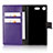 Cover Portafoglio In Pelle con Supporto L01 per Sony Xperia XZ1 Compact Viola