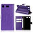 Cover Portafoglio In Pelle con Supporto L01 per Sony Xperia XZ1 Compact Viola