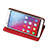 Cover Portafoglio In Pelle con Supporto per Huawei Honor Play 5X Rosso