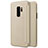 Cover Portafoglio In Pelle con Supporto per Samsung Galaxy S9 Plus Oro