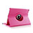 Cover Portafoglio In Pelle con Supporto Rotazione per Apple iPad Air 2 Rosa Caldo