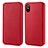 Cover Portafoglio In Pelle per Apple iPhone X Rosso