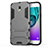 Cover Silicone e Plastica Opaca con Supporto per Samsung Galaxy J5 (2017) Duos J530F Grigio