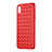 Cover Silicone Morbida In Pelle per Apple iPhone Xs Rosso