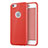 Cover Silicone Morbida Lucido con Foro per Apple iPhone 6 Rosso