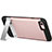 Cover Silicone Morbida Lucido con Supporto per Apple iPhone 8 Rosa