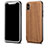 Cover Silicone Morbida Pattern di Venature del Legno per Apple iPhone X Marrone