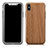 Cover Silicone Morbida Pattern di Venature del Legno per Apple iPhone X Marrone