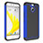 Cover Silicone Trasparente Opaca Laterale per HTC Bolt Blu