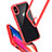 Cover Silicone Trasparente Specchio Laterale 360 Gradi per Apple iPhone Xs Max Rosso