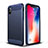 Cover Silicone Ultra Sottile Morbida Opaca per Apple iPhone X Blu