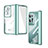 Custodia Crystal Trasparente Rigida Cover ZL1 per Oppo Find N2 5G Verde