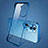 Custodia Crystal Trasparente Rigida Senza Cornice Cover H01 per Oppo Reno11 Pro 5G Blu