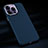 Custodia Fibra di Carbonio Lusso Morbida Spigato Cover T01 per Apple iPhone 15 Pro Blu